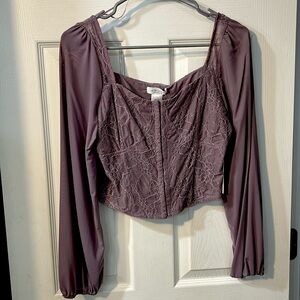 Purple long sleeve top